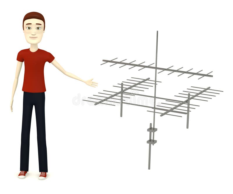 Cartoon Man With Antenna Royalty Free Stock Images Image 31284059