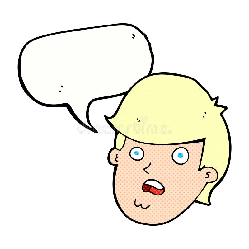 Cartoon Man with Big Chin with Speech Bubble Stock Illustration -  Illustration of line, character: 52949385