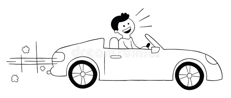 driver clipart black and white