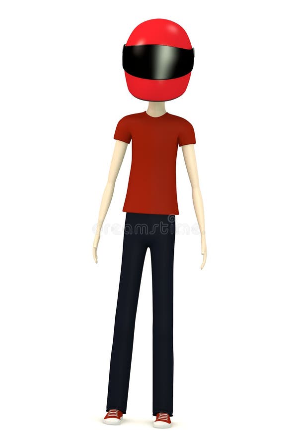 Cartoon man with helmet stock illustration. Illustration of head 31165802