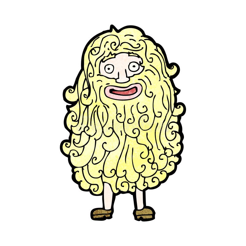 cartoon man with huge beard