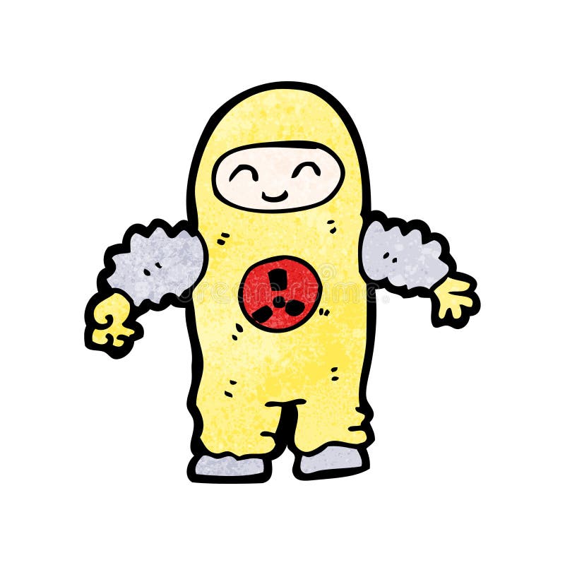Cartoon Man in Protective Suit Stock Vector Illustration of cartoon