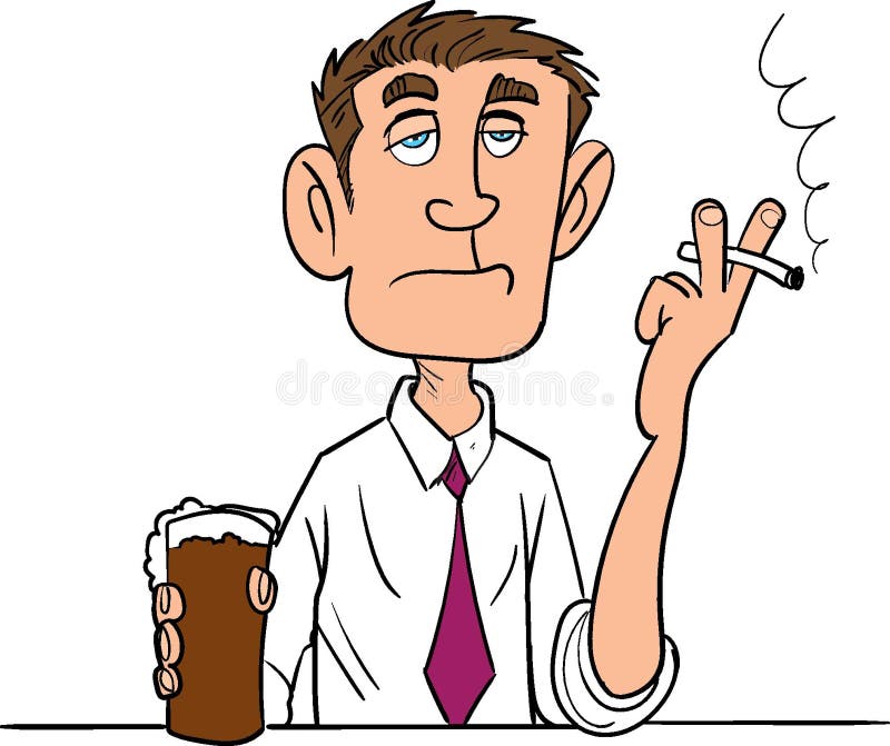 Cartoon Man Smoking with a Beer Stock Illustration - Illustration of caucasian, beverage: 48496436 Cartoon Man Smoking with a Beer Stock Illustration - Illustration of caucasian, beverage: 48496436