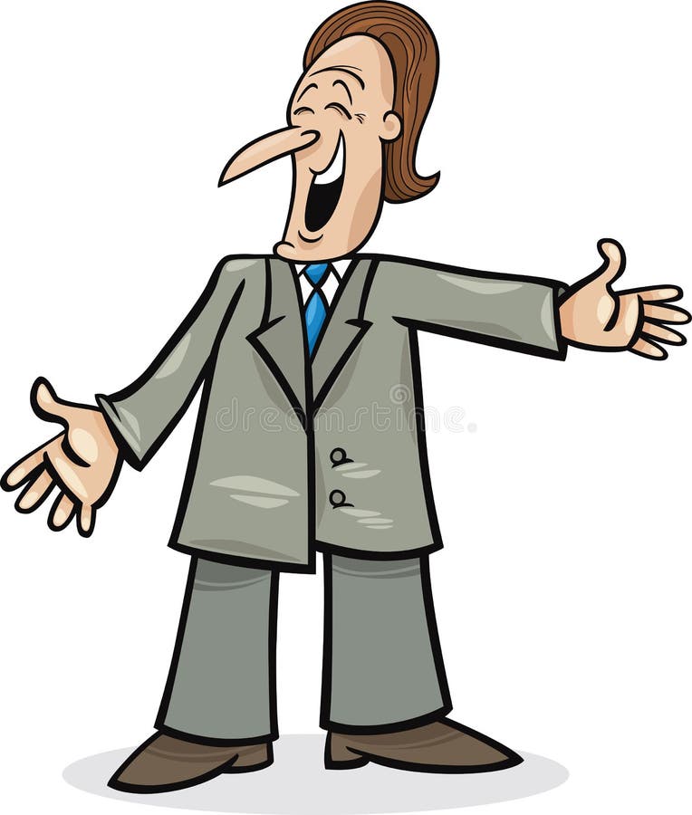 Cartoon man in suit stock vector. Illustration of drawing 22793559