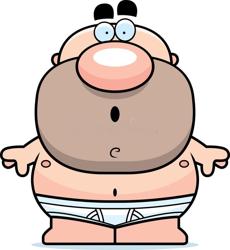 Cartoon Man in Underwear stock vector. Illustration of scared - 41819637