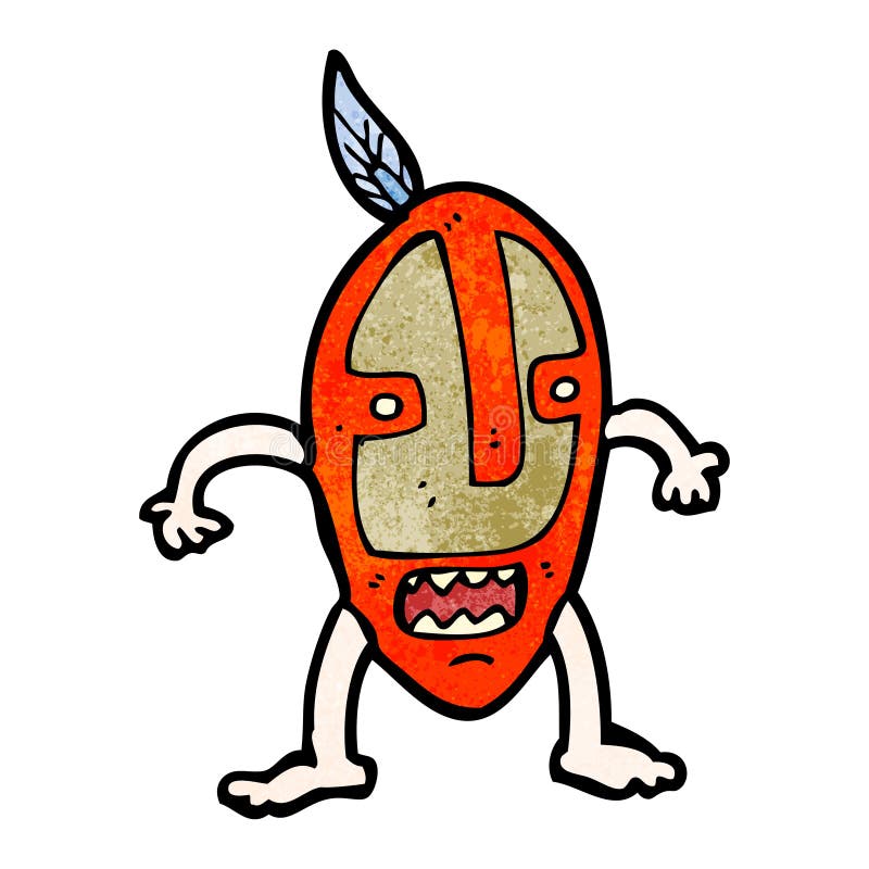 cartoon man wearing big mask