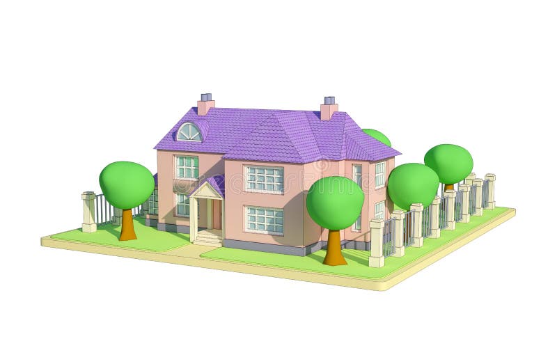 Cartoon marina`s house stock illustration. Illustration of mansion -  84530602