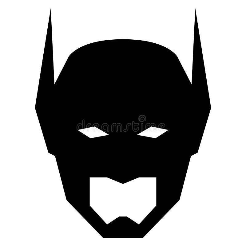 Cartoon Mask Isolated on White Background Stock Illustration Illustration of play, power