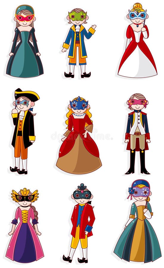 Cartoon mask party icon royalty free illustration