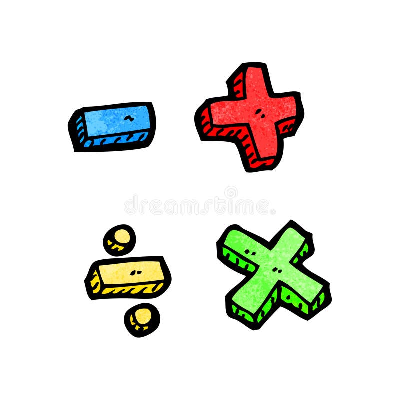 Cartoon math symbols stock vector. Illustration of speech - 38063781