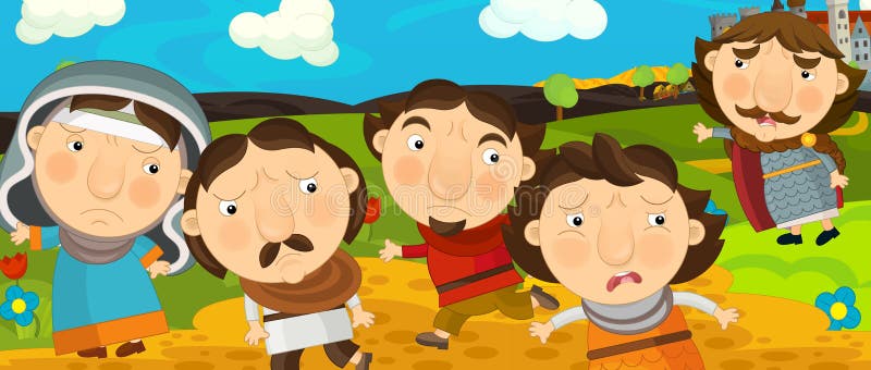 Cartoon Medieval Scene - People are Gathering Together in a Village - Image for Different Fairy Tales Stock Illustration - Illustration of children, cartoon: 83912162 Cartoon Medieval Scene - People are Gathering Together in a Village - Image for Different Fairy Tales Stock Illustration - Illustration of children, cartoon: 83912162