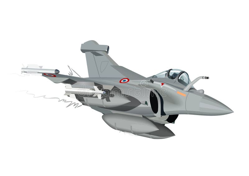 Download Vector Cartoon Fighter Plane Rafale Stock Vector ...