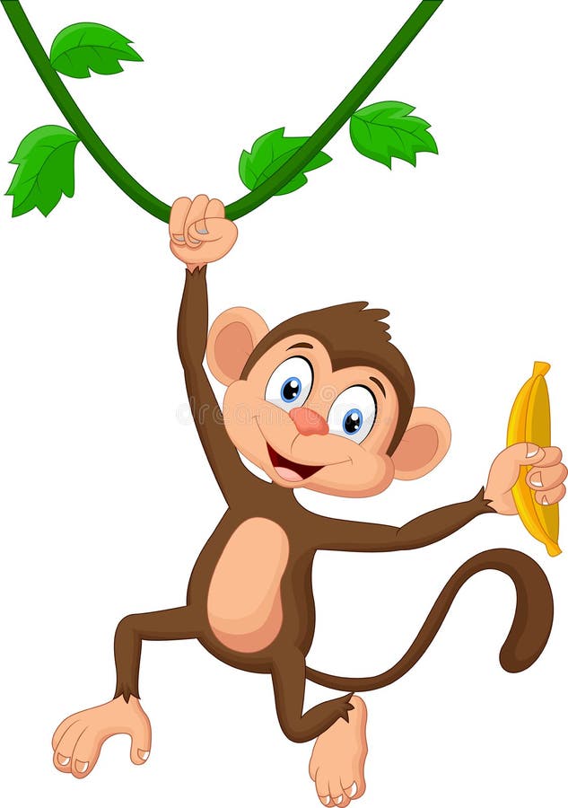 Cartoon monkey hanging stock vector. Illustration of child - 45854754 Cartoon monkey hanging stock vector. Illustration of child - 45854754
