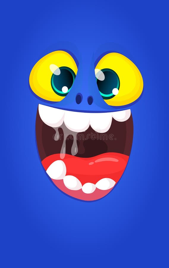 Cartoon Monster Face Laughing. Stock Illustration. Stock Illustration ...