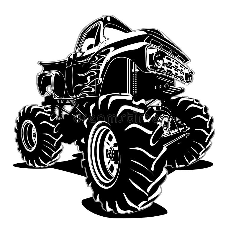 Cartoon monster truck Royalty Free Vector Image