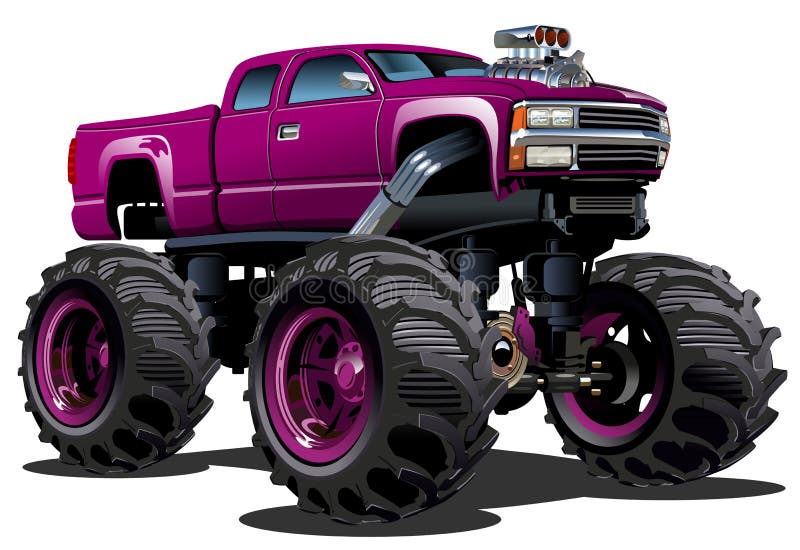 Cartoon Monster Truck stock vector. Illustration of cool ...