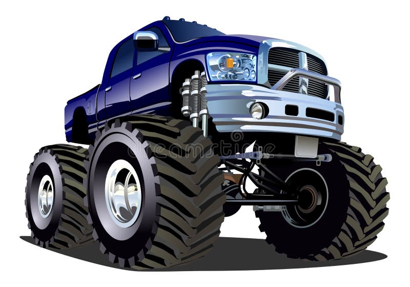Cartoon Monster Truck stock vector. Illustration of nx  48104511