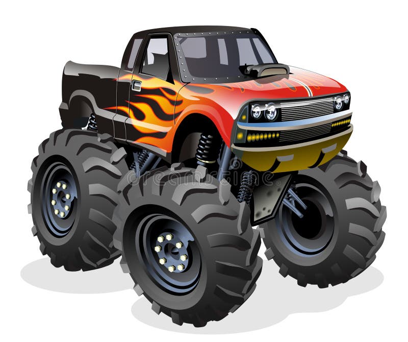 Cartoon monster truck Royalty Free Vector Image