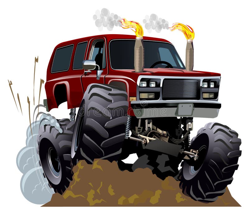 Cartoon Monster Truck stock vector. Illustration of ...
