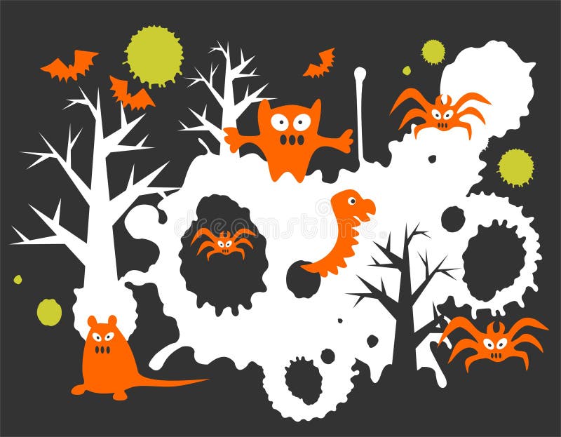 Cartoon monsters background