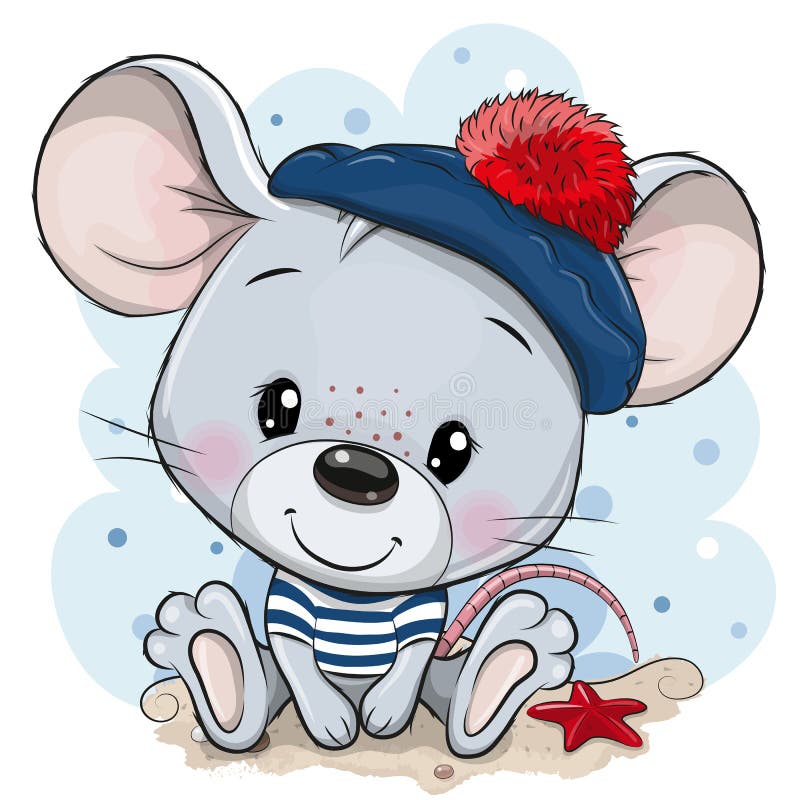 Cartoon Mouse in sailor costume