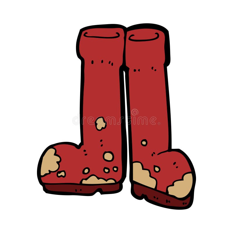 cartoon muddy boots