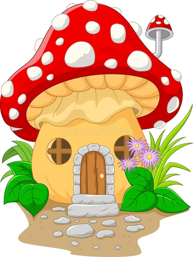 Free Cartoon Mushroom House Royalty Free Stock Photos - 56089128