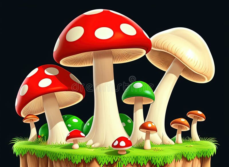 Cartoon mushrooms. stock illustration. Illustration of created 275197066