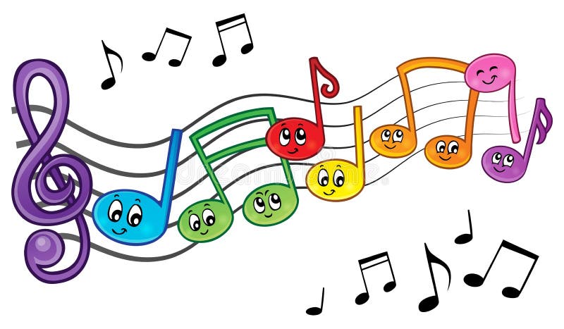 Cartoon music notes theme image 2 - eps10 vector illustration.