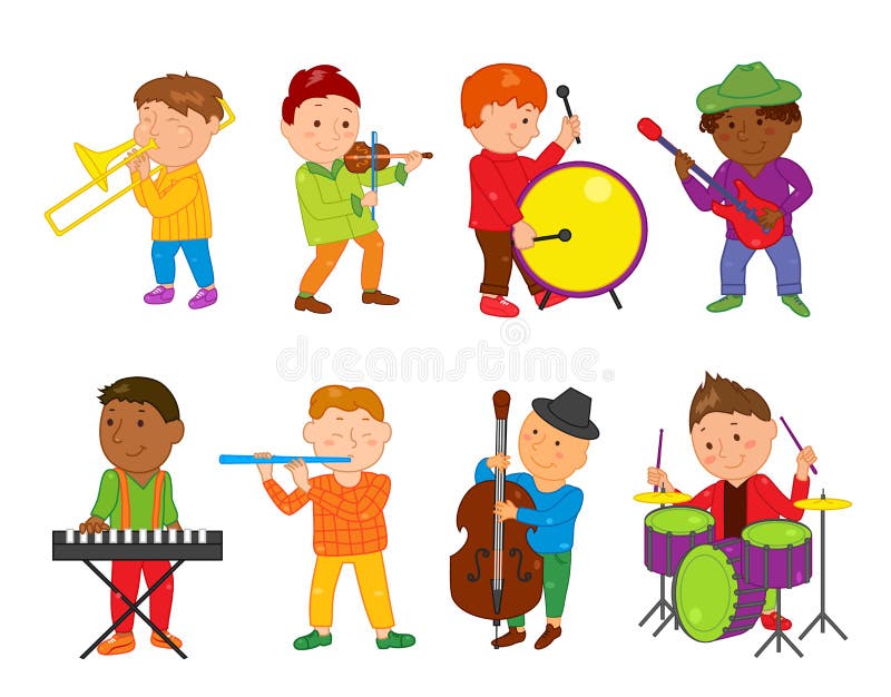 Cartoon musician kids. Vector illustration for children music vector illustration Cartoon musician kids. Vector illustration for children music vector illustration