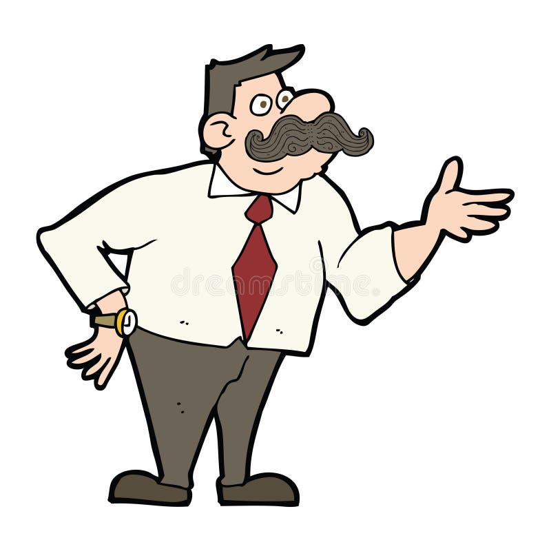 Cartoon mustache man stock illustration. Illustration of cartoon 52970791