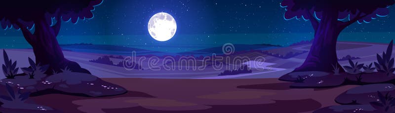 Cartoon Nature Night Time Landscape Background Stock Vector - Illustration of spring, park: 252405694 Cartoon Nature Night Time Landscape Background Stock Vector - Illustration of spring, park: 252405694