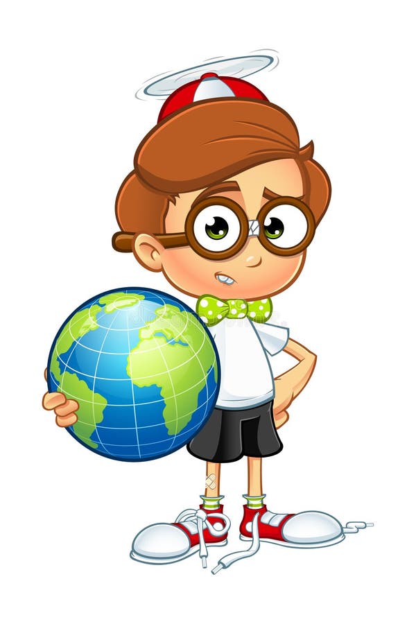 Cartoon Nerd Boy Character stock vector. Illustration of nerd - 44519815