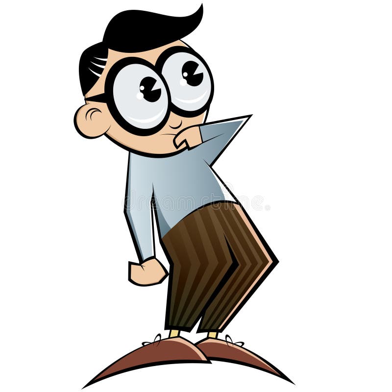 Cartoon nerd with glasses stock vector. Illustration of reflective - 13630838 Cartoon nerd with glasses stock vector. Illustration of reflective - 13630838