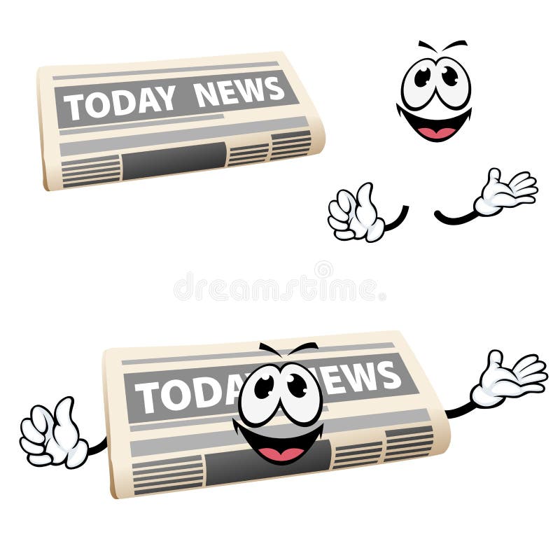 Cartoon News Newspaper Icon with Hands Stock Vector - Illustration of  newsprint, article: 58364174
