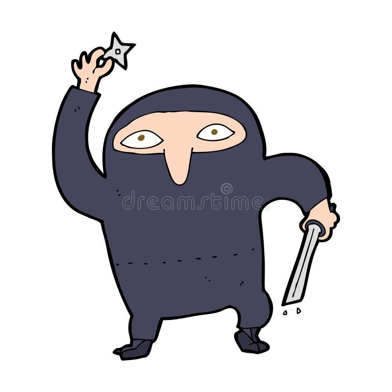 Cartoon ninja stock illustration