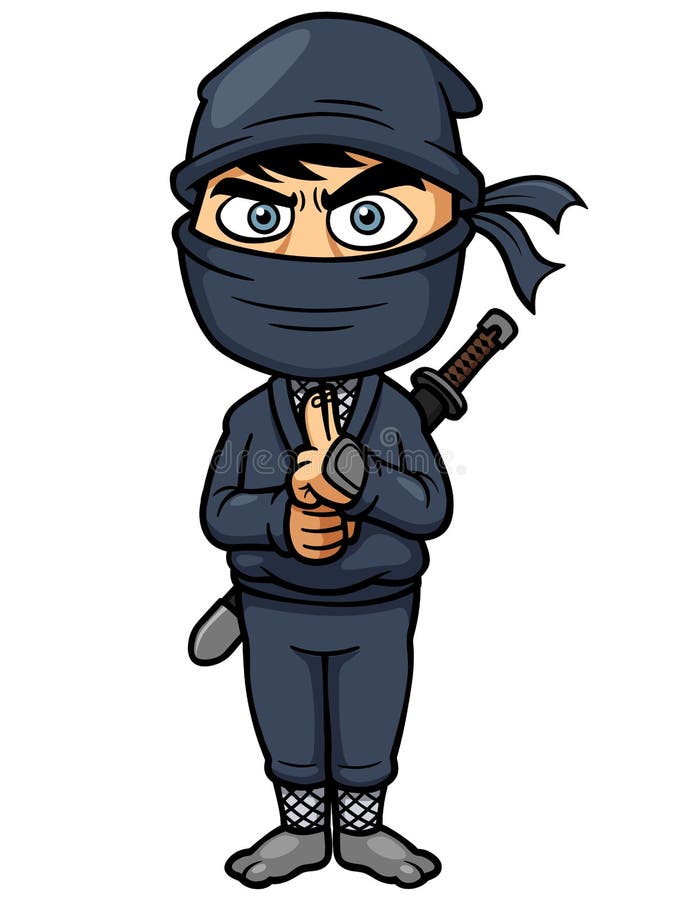 Cartoon Ninja royalty free illustration