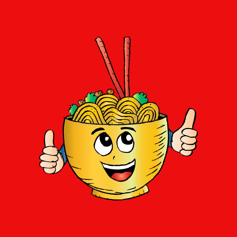 Cartoon Noodle stock illustration. Illustration of comic 87780912