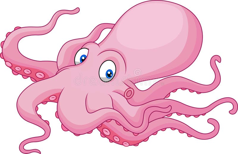 Cartoon octopus stock vector. Illustration of cartoon - 45855724