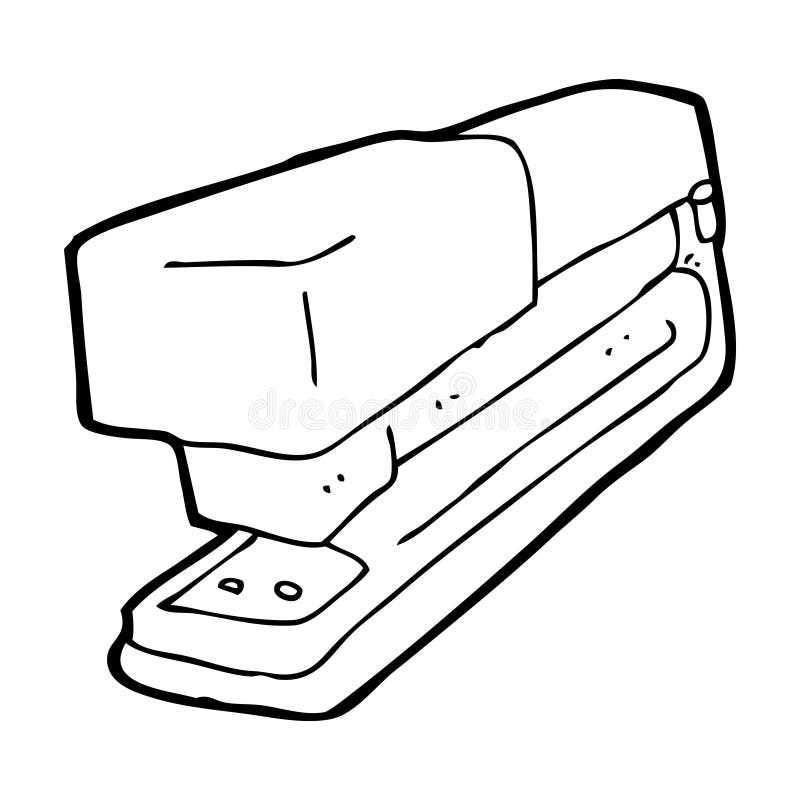 cartoon office stapler