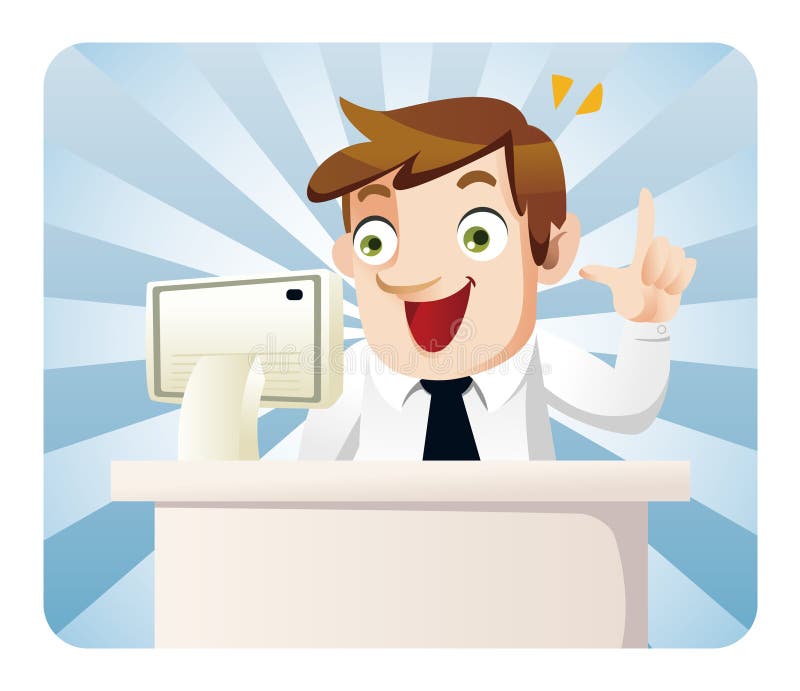Cartoon office worker stock vector. Illustration of design - 20852614