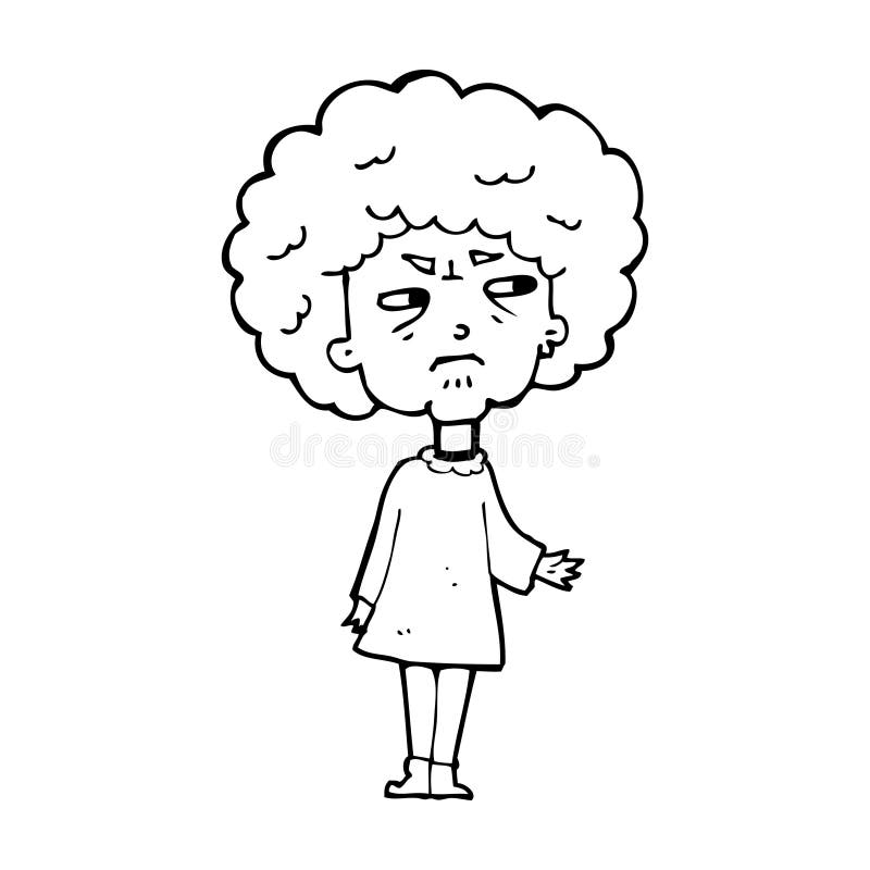 cartoon old lady