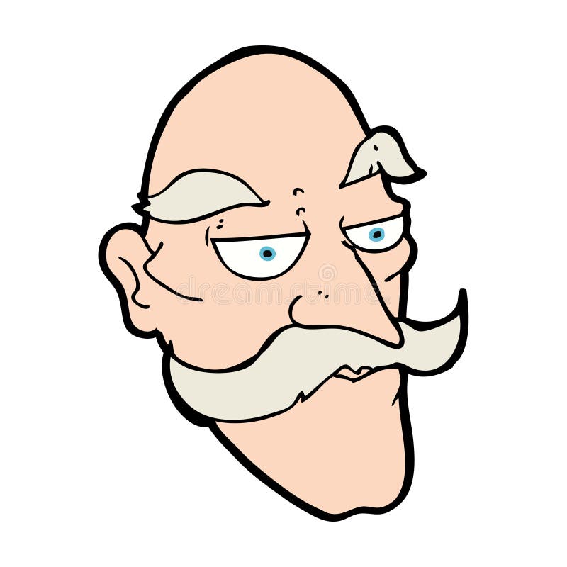 Cartoon old man face stock illustration. Illustration of clip - 37010596