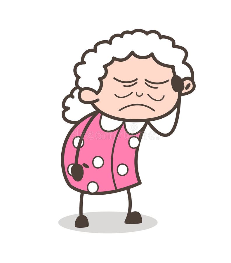 Cartoon Old Sick Lady Expression Vector Illustration Stock Illustration -  Illustration of granny, people: 101741790