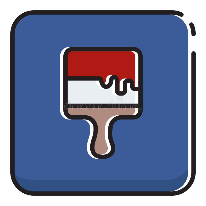 Cartoon paint brush royalty free illustration