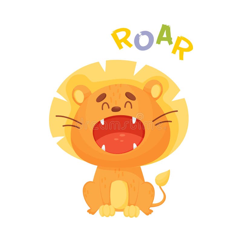 Roar cartoon sound stock vector. Illustration of clipart - 33938916