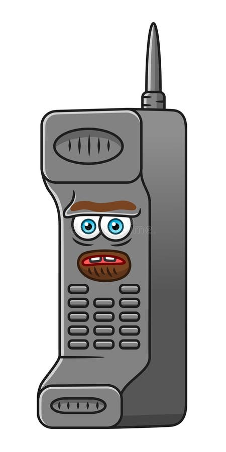 Mobile Phone With Finger Up Stock Vector - Illustration of character