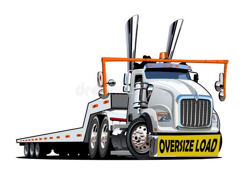 Cartoon oversize load transporter