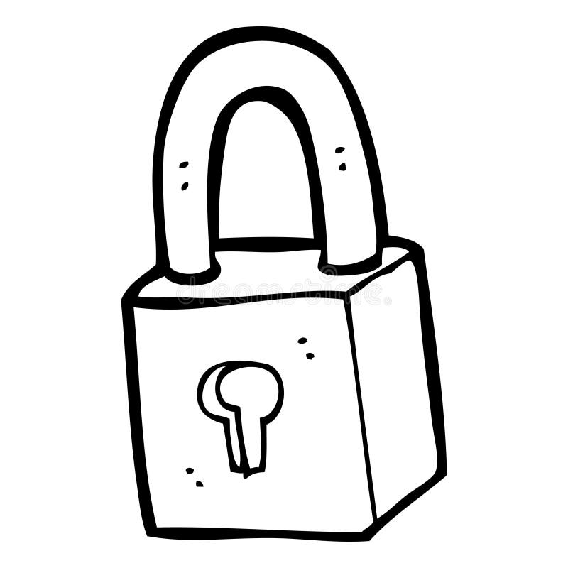 Cartoon padlock stock illustration. Illustration of hand 37023476