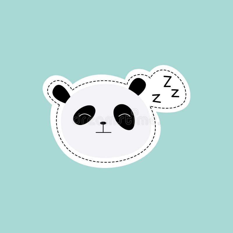Cartoon Panda Sleeping - Cute Sticker of Baby Animal`s Head Stock Vector - Illustration of little, head: 180322231 Cartoon Panda Sleeping - Cute Sticker of Baby Animal`s Head Stock Vector - Illustration of little, head: 180322231